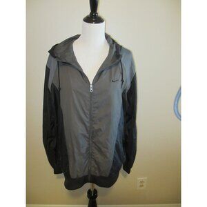 Nike Mens Athletic Dept Hooded Windbreaker Jacket XL Black & Gray